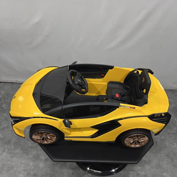 画像6: 【受注生産品】子供用セットイス  キッズカー  ランボルギーニ(イエロー) (6)