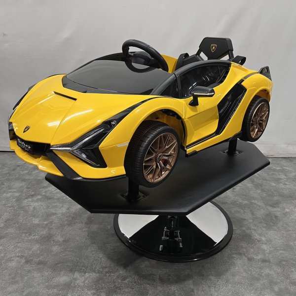 画像2: 【受注生産品】子供用セットイス  キッズカー  ランボルギーニ(イエロー) (2)