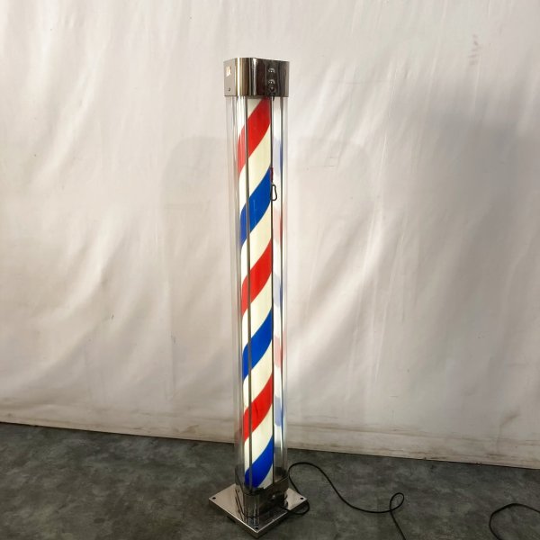 画像2: 【中古現状品】三角型サインポール スタンド式【希少品】　150cm【60Hz  西日本仕様・関西エリア限定販売】 (2)