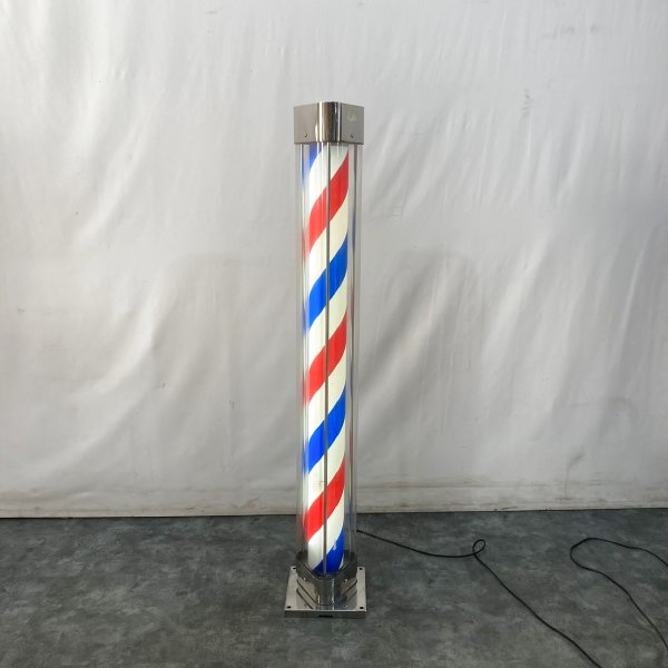 画像1: 【中古現状品】三角型サインポール スタンド式【希少品】　150cm【60Hz  西日本仕様・関西エリア限定販売】 (1)